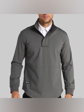 BYLT Elite Fairway Pullover Mens Medium Gray Premium Basics Quarter Snap